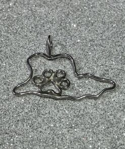 St. Croix with Paw Print Pendant