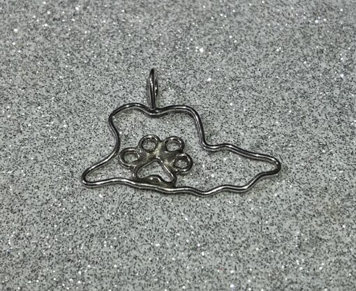 St. Croix with Paw Print Pendant