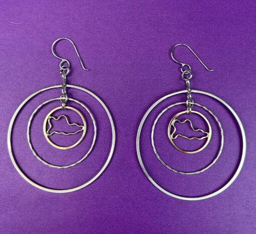 Gold & Silver St. Croix Orbit Earrings - Image 3