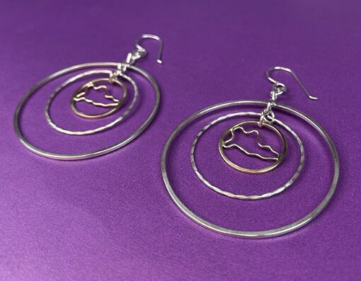 Gold & Silver St. Croix Orbit Earrings