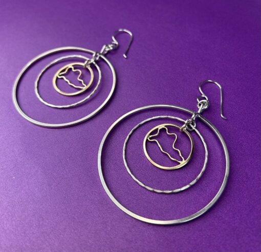 Gold & Silver St. Croix Orbit Earrings - Image 4