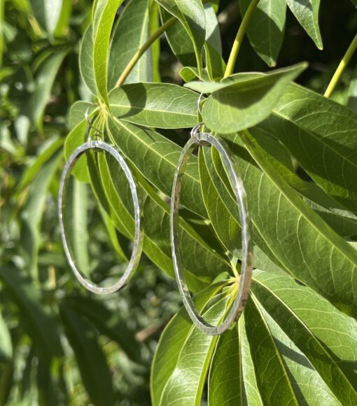 CariBling Thick Hammered Hoops (Large) - Image 2